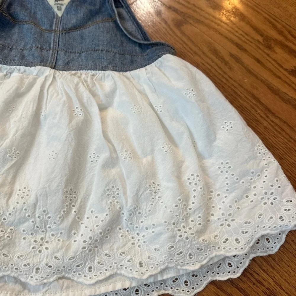 OshKosh Denim Overall Dress Girls 18-24 months - Picture 3 of 5